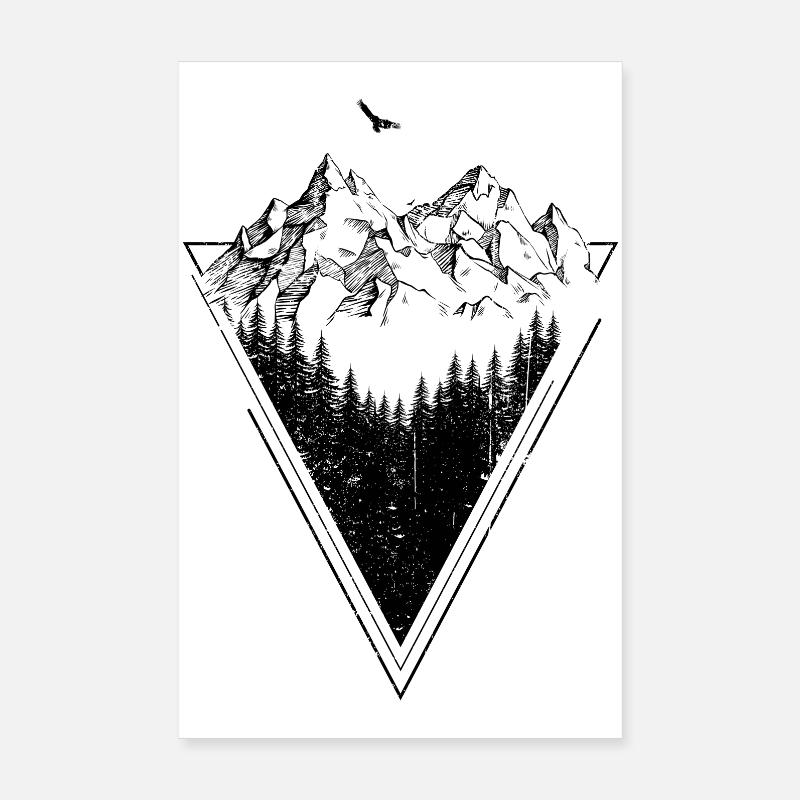 Montagne Poster 20 x 30 cm