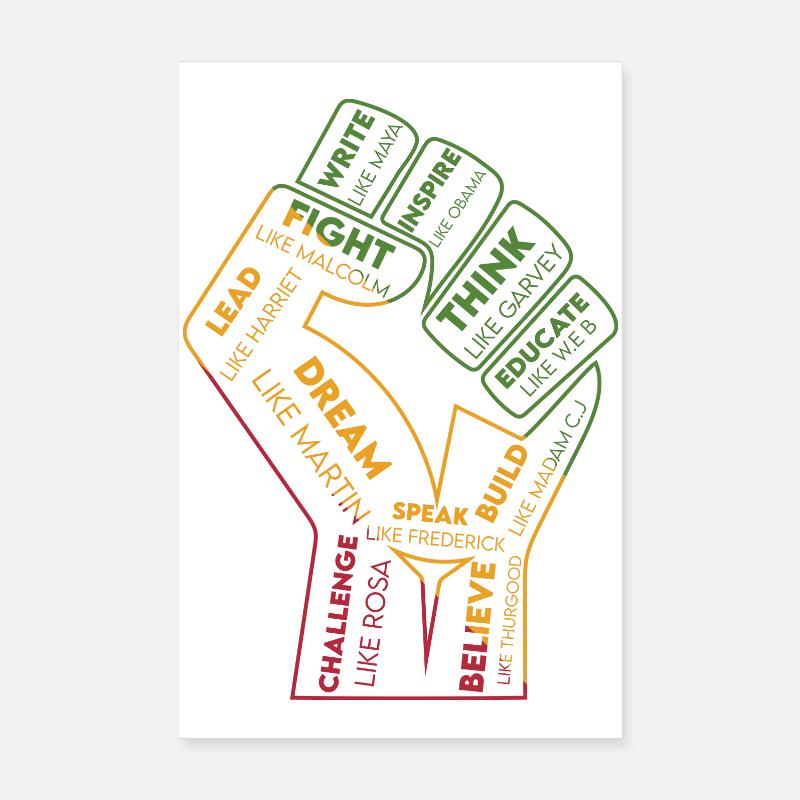 Wortfaust: Kraft der Gedanken Poster 20x30 cm