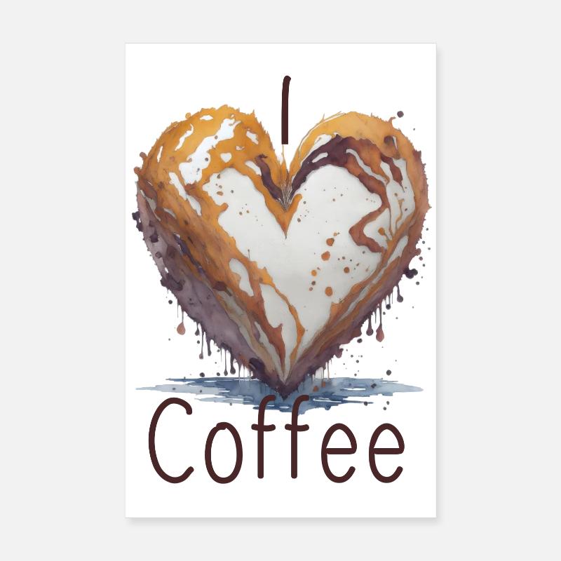 J’adore le café Poster 20 x 30 cm