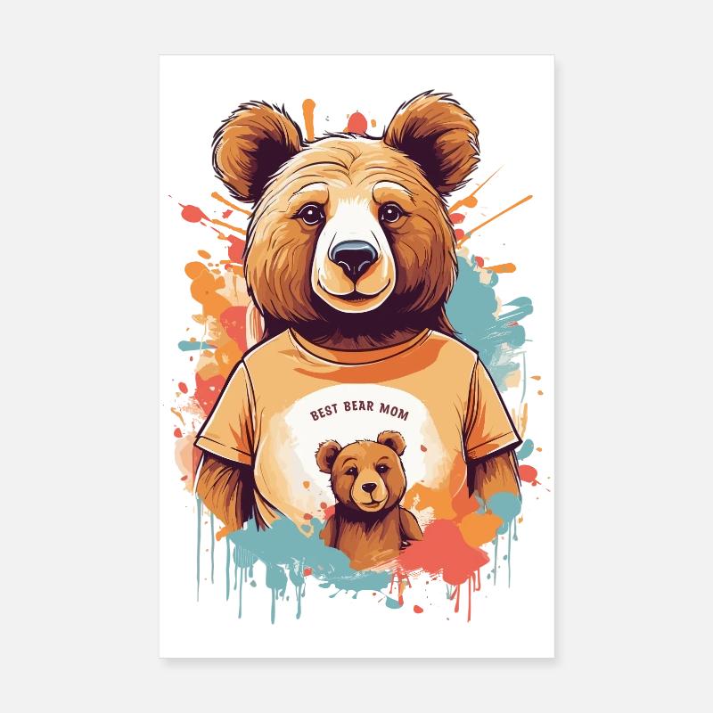 Beste Bär Mutter Poster 20x30 cm