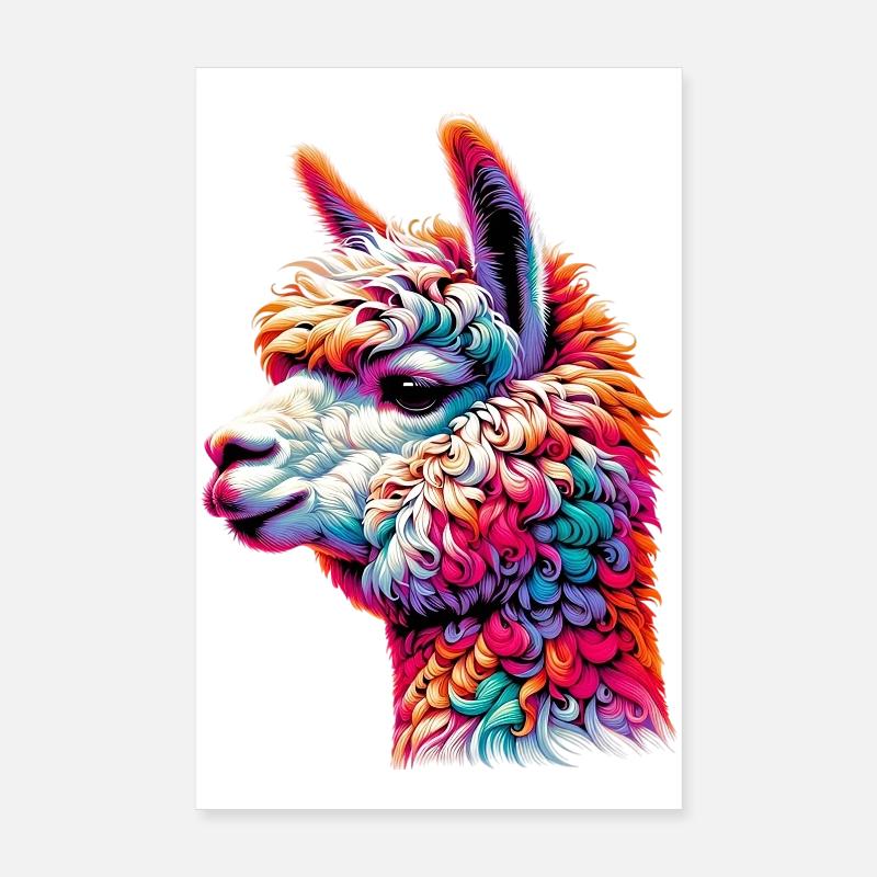 Alpaca - Poster 8" x 12" (20x30 cm) - white