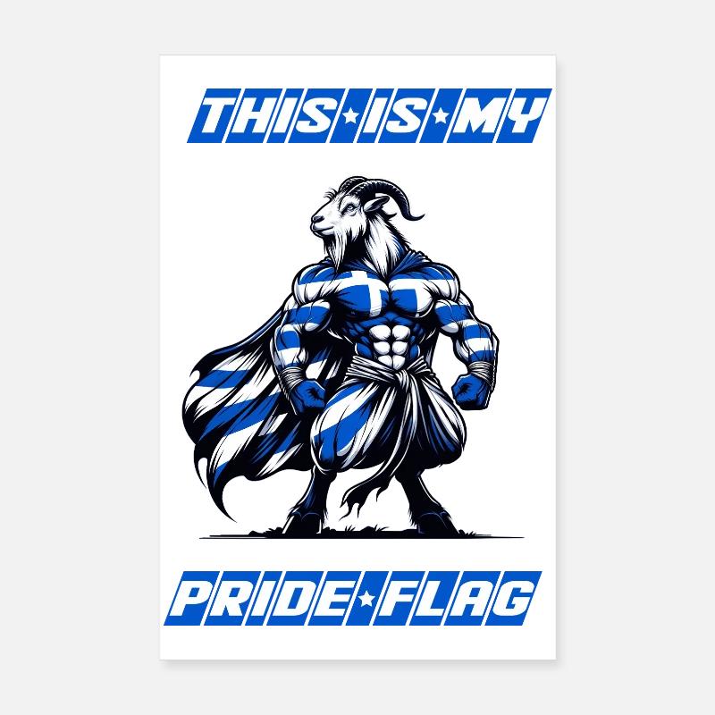 C'est mon fier drapeau, la Grèce Poster 20 x 30 cm
