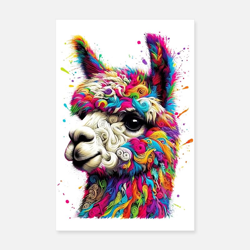 Alpaca Poster 8" x 12" (20x30 cm)