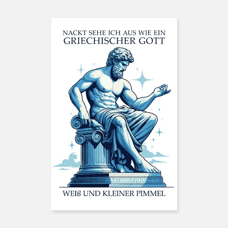 Dieu grec avec une petite bite Poster 20 x 30 cm