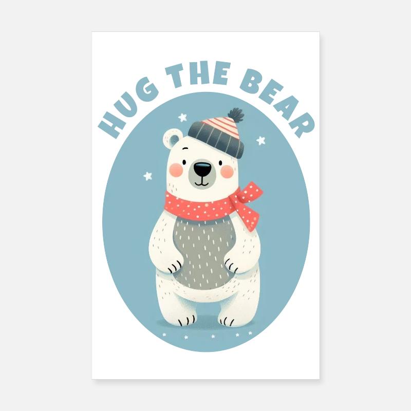 Umarme den Teddybären Poster 20x30 cm