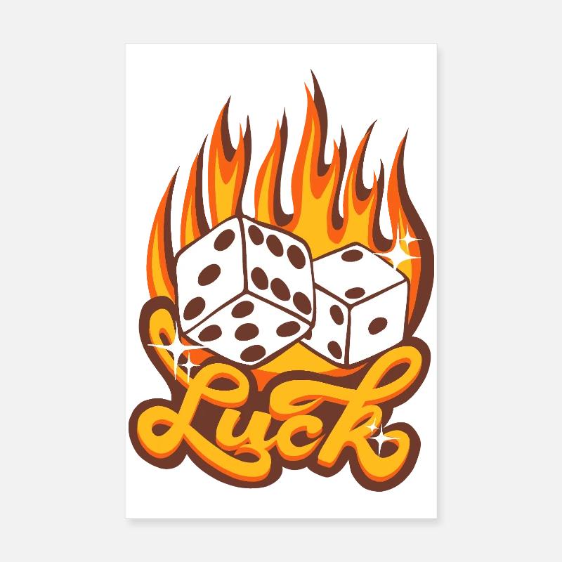 Chance – Cube Ardent Lucky Design Poster 20 x 30 cm