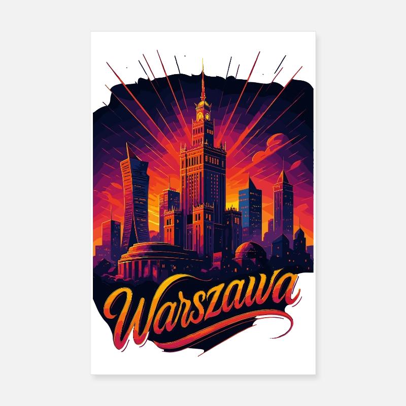 Varsovie Warszawa Capitale Pologne Cadeau Poster 20 x 30 cm