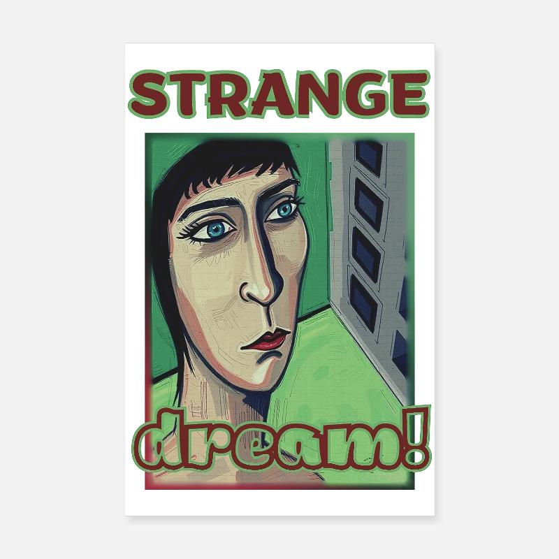 Psychedelic Portrait with Inspirational Text Poster 8" x 12" (20x30 cm)