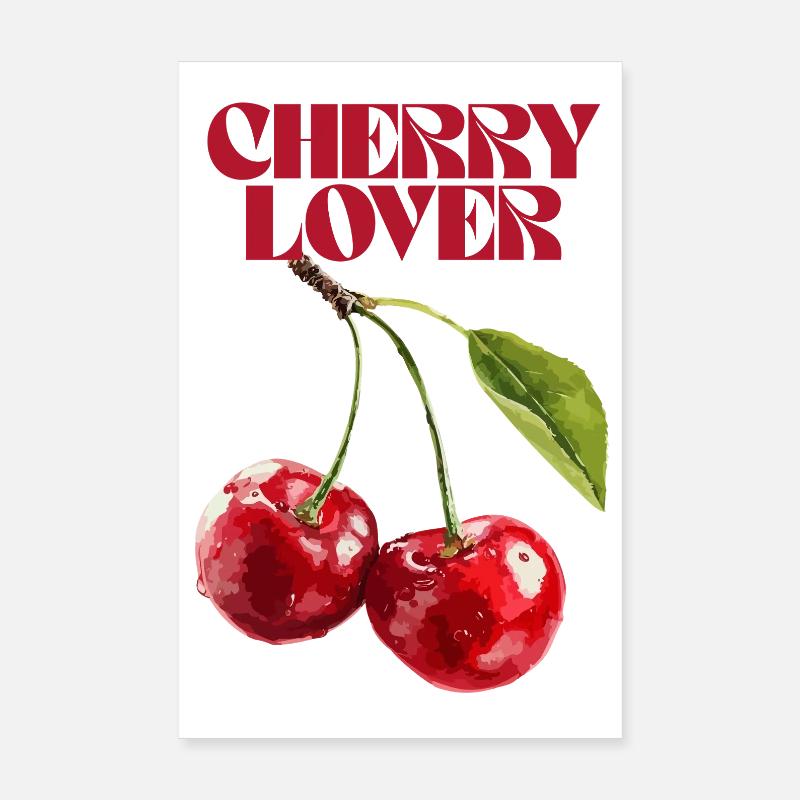 Cherry Lover Botanical Illustration Poster 8" x 12" (20x30 cm)
