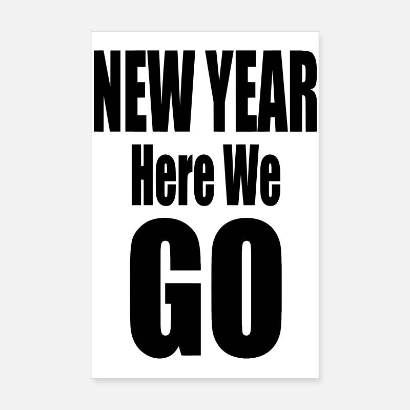 Nouvelle année, c’est parti Conception typographique audacieuse Poster 20 x 30 cm