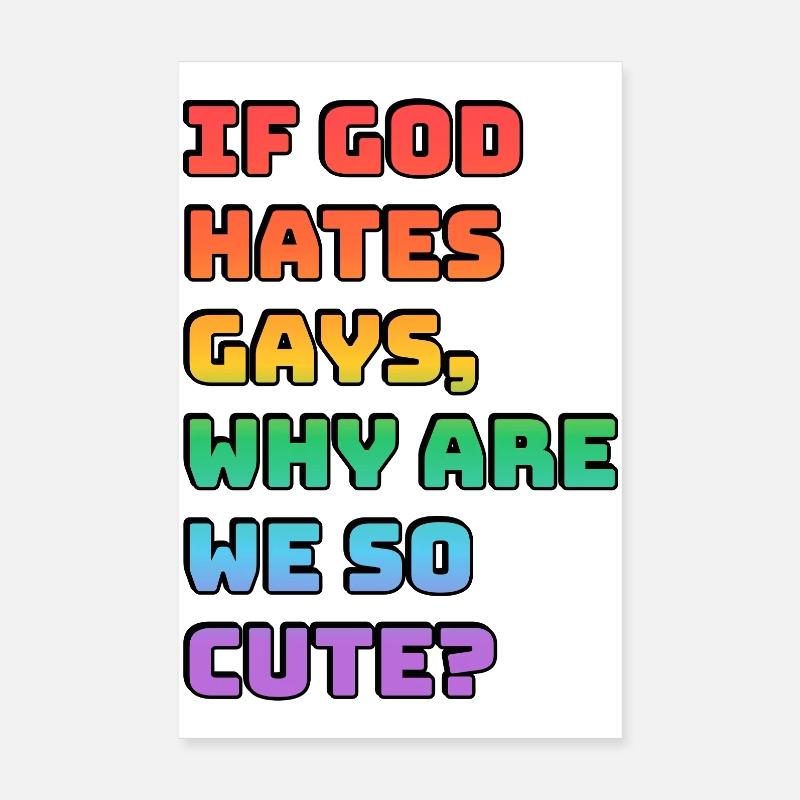 Mignon t-shirt arc-en-ciel Pride Poster 20 x 30 cm