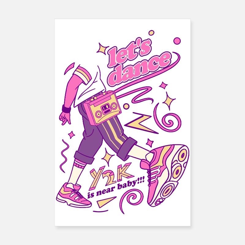 Neon Dance Ghettoblaster-Vibe Poster 20x30 cm