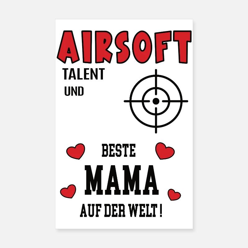 Joueuse Airsoft Maman Joueuse Airsoft Maman Poster 20 x 30 cm