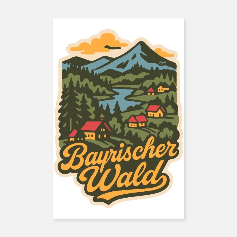 Bavarian Forest Germany Poster 8" x 12" (20x30 cm)
