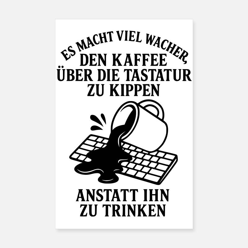 Clavier à café stimulant Poster 20 x 30 cm
