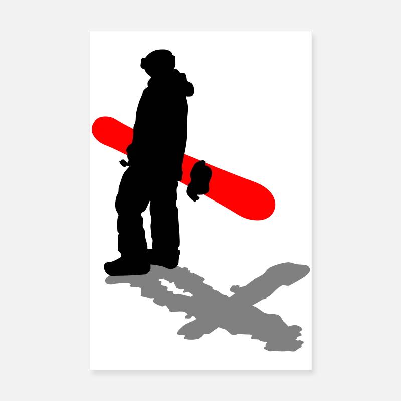 Snowboard Poster 20x30 cm