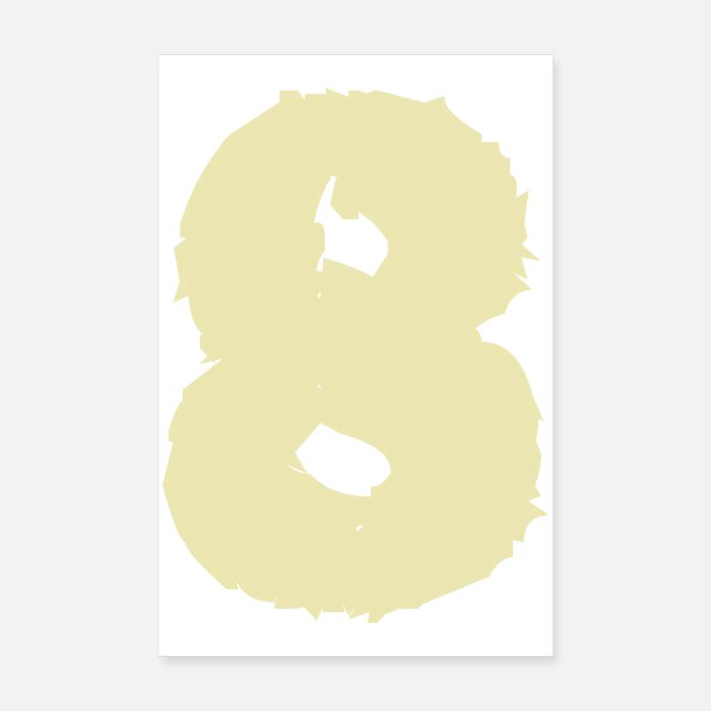 Number eight Poster 8" x 12" (20x30 cm)