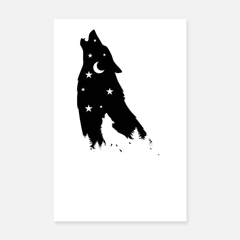 Loup étoilé  Poster 20 x 30 cm