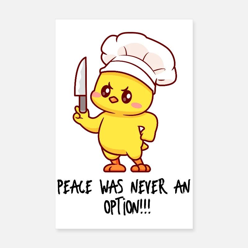 Chick Chef Slicer Charmer - Poster 8" x 12" (20x30 cm) - white