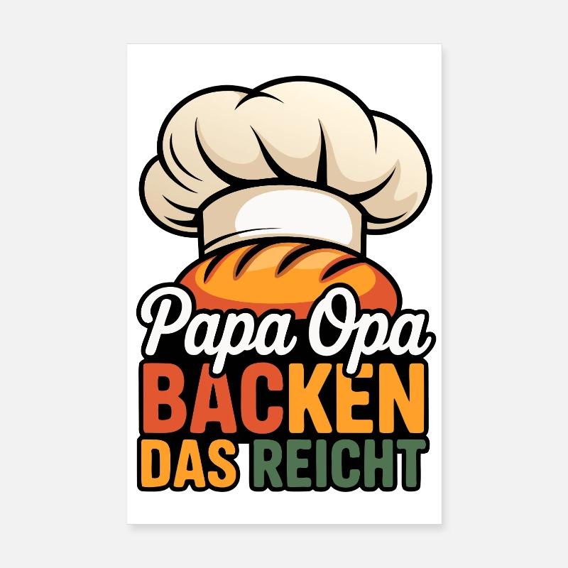 Baking dad grandpa that's enough Poster 8" x 12" (20x30 cm)