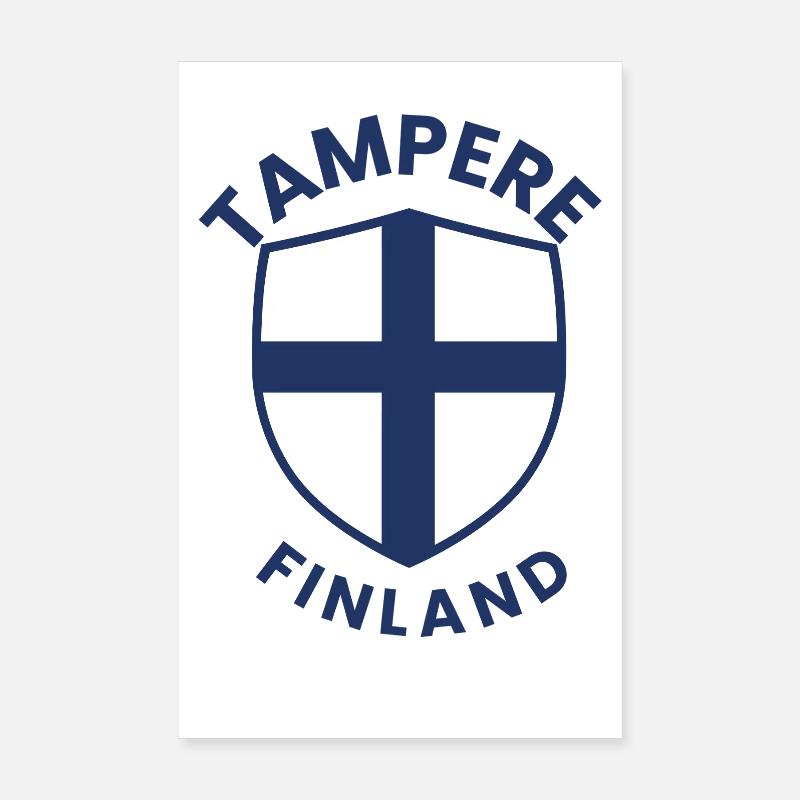 Conception du bouclier de Tampere Finland Poster 20 x 30 cm