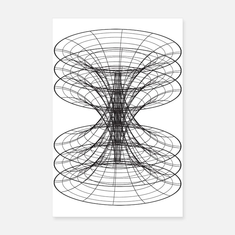 Warped Grid Sanduhr Poster 20x30 cm