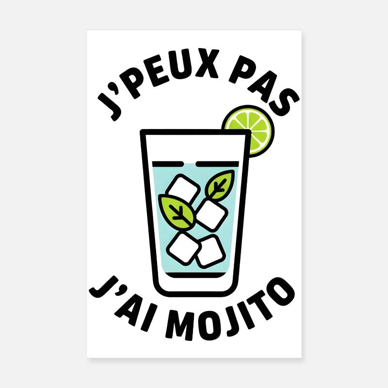 Verre glacé Menthe Lime Poster 20 x 30 cm