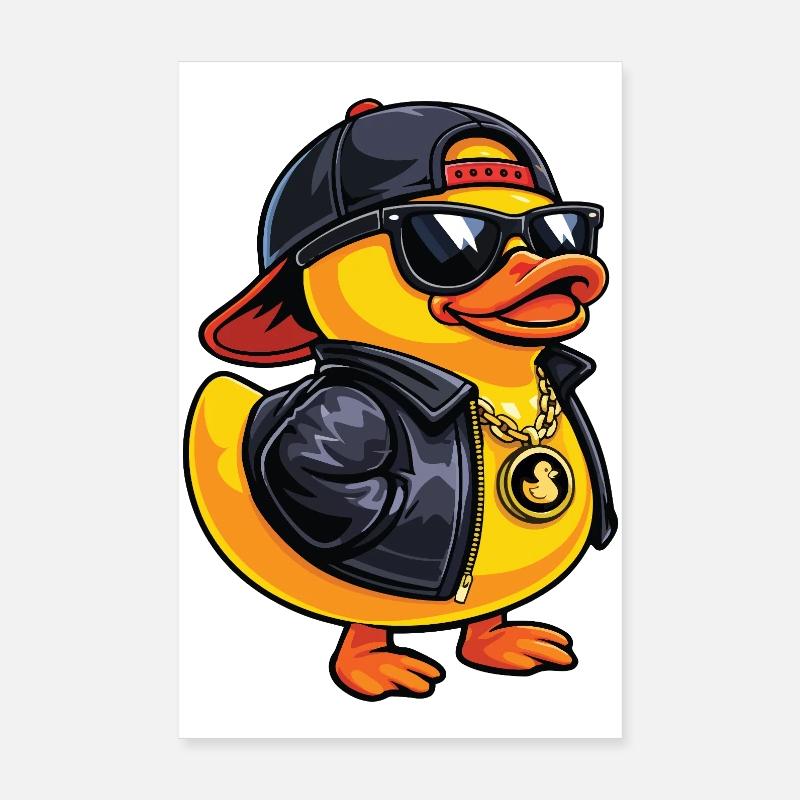 Cool Rubber Duck Duck Lover Duckie Duckling Poster 8" x 12" (20x30 cm)