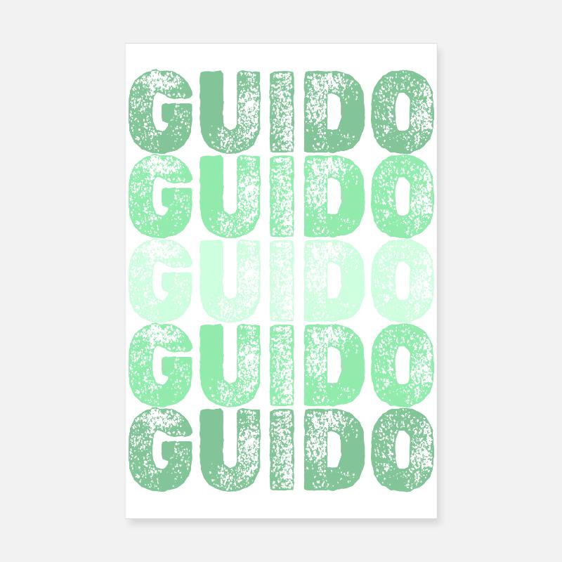 Guido as a first name Poster 8" x 12" (20x30 cm)