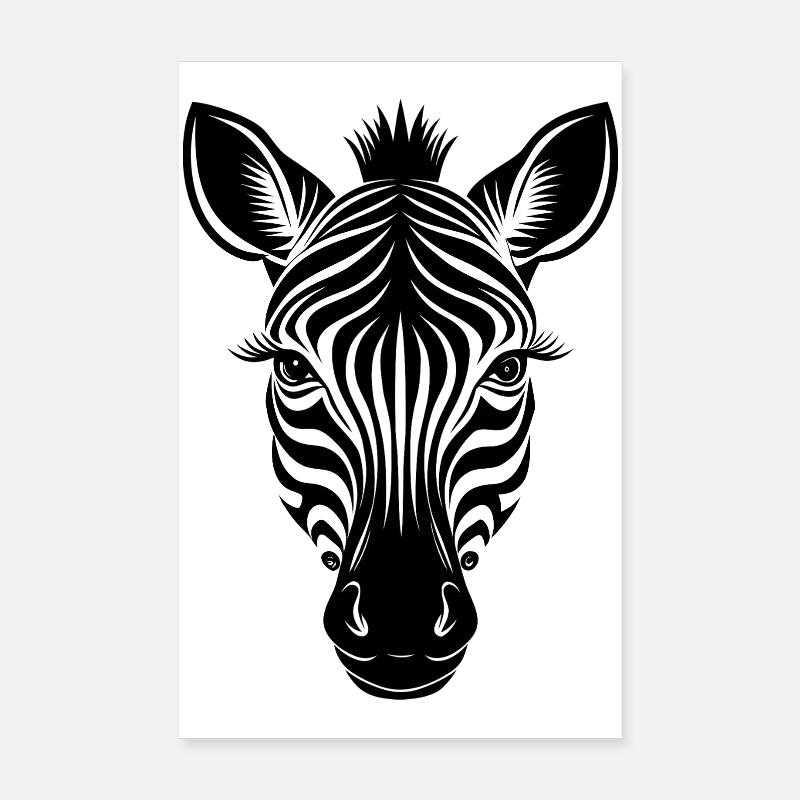 Face de zèbre Poster 20 x 30 cm