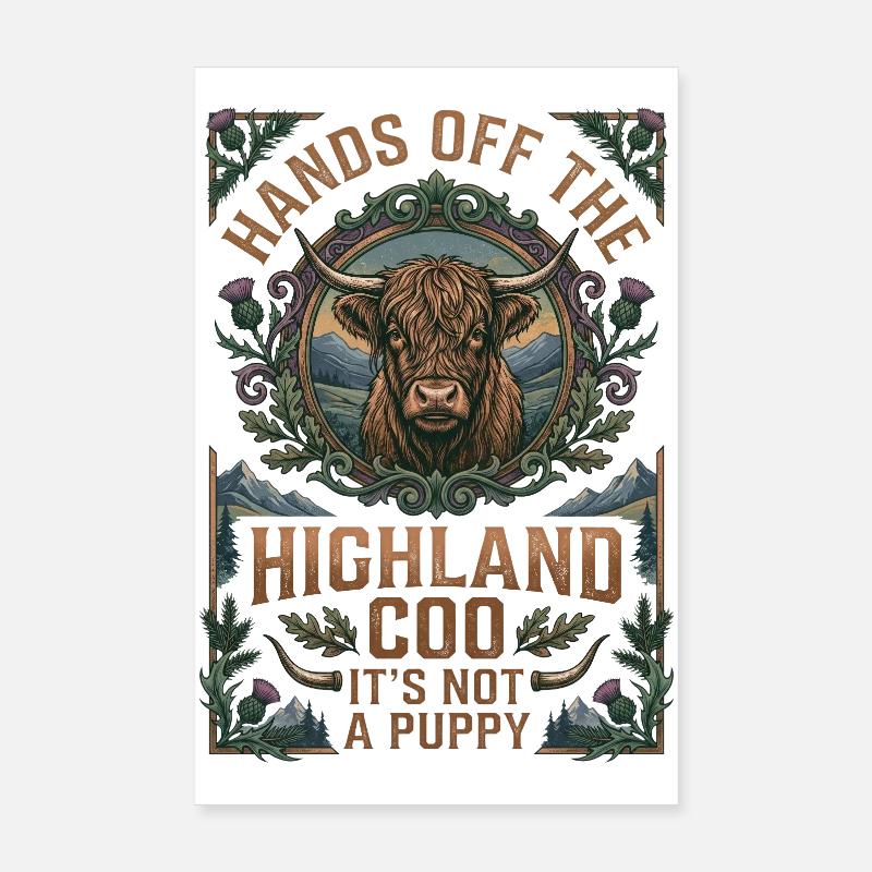 Vache des Highlands Poster 20 x 30 cm