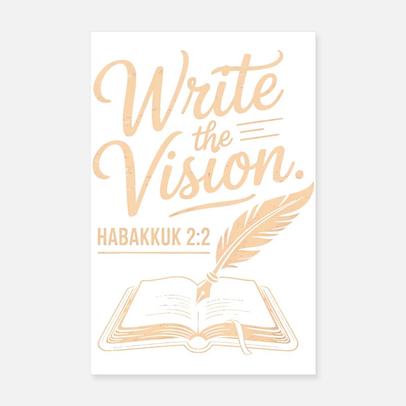 Write the Vision Habakkuk2:2 Poster 8" x 12" (20x30 cm)