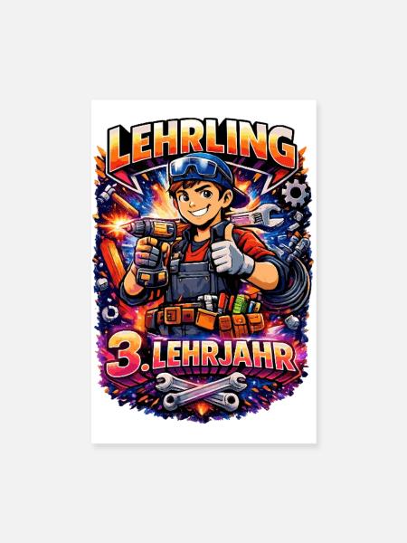 3. Lehrjahr - Ich kann es. - Poster 20x30 cm - Weiß - Vorne