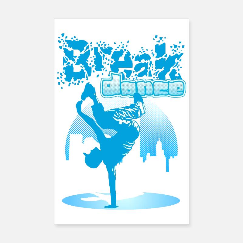 City breakdance - Poster 20x30 cm - Weiß