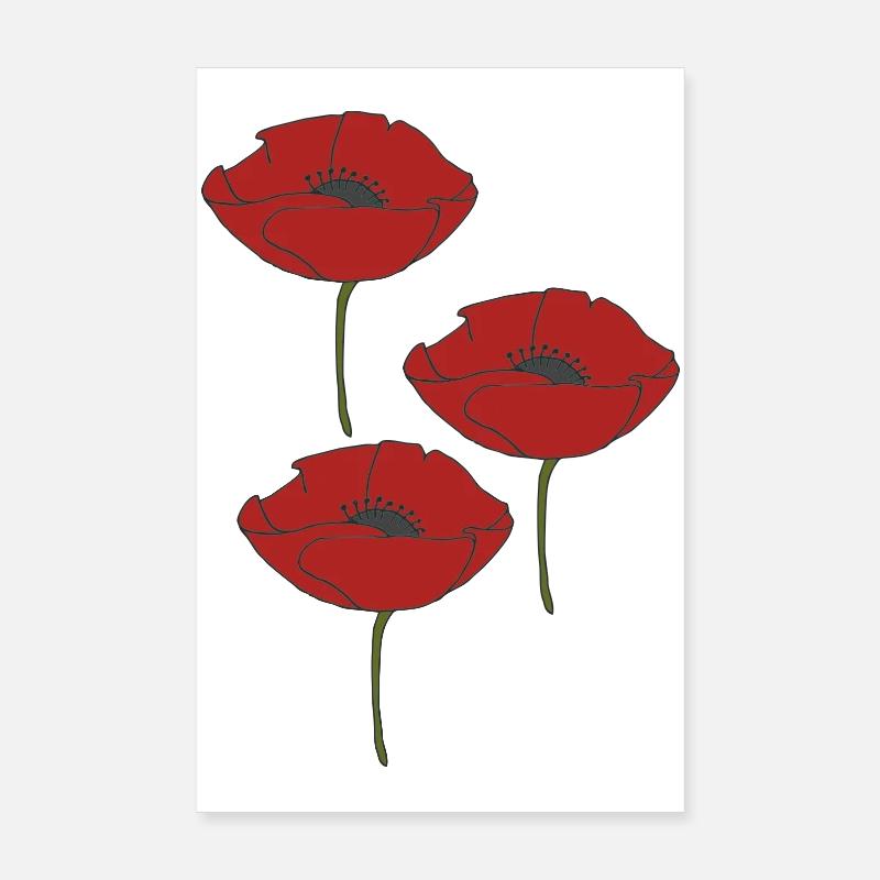 poppies Poster 8" x 12" (20x30 cm)