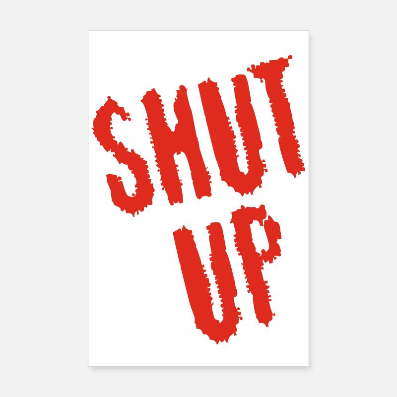 Be quiet! (red) Poster 8" x 12" (20x30 cm)