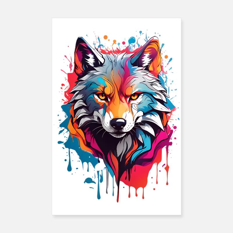 Loup cool Poster 20 x 30 cm