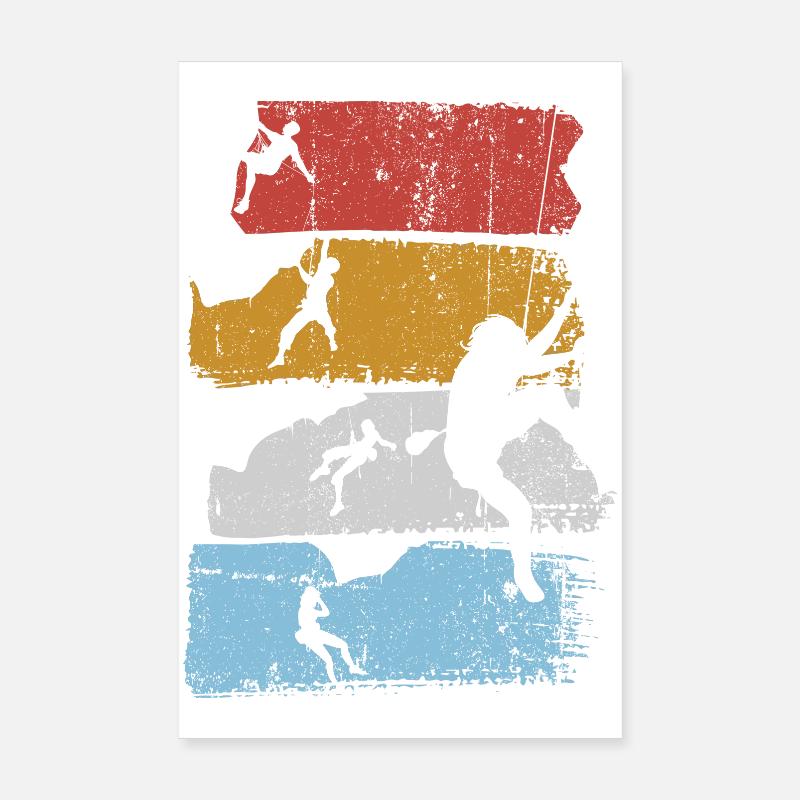 Silhouette des rayures de surf Poster 20 x 30 cm