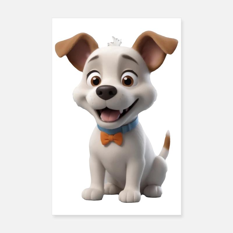 Cher chiot avec nœud papillon Poster 20 x 30 cm