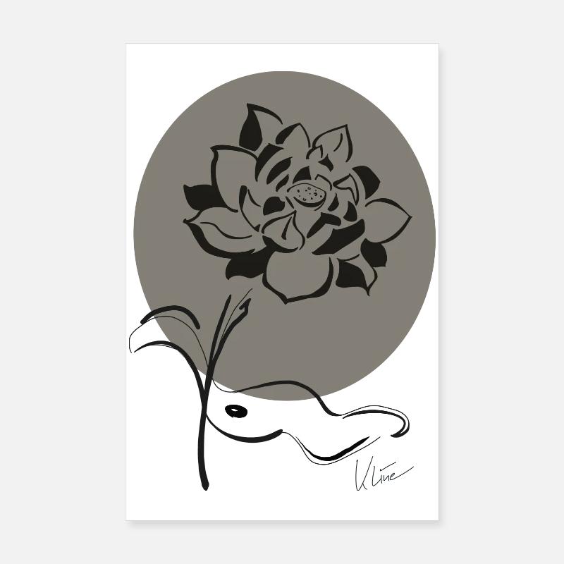 Lotus - Poster 20 x 30 cm - blanc