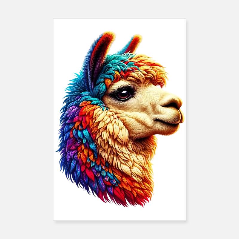 Alpaca Poster 8" x 12" (20x30 cm)