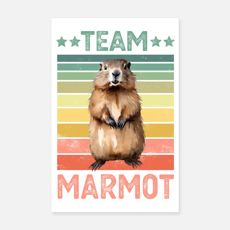 Marmotte Poster 20 x 30 cm