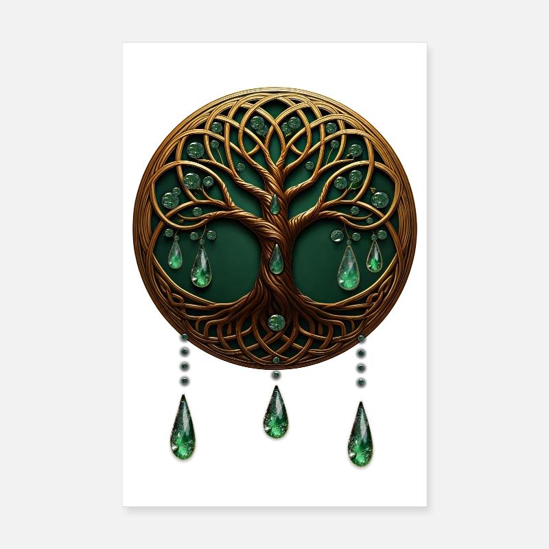 Stilisierter Baum des Lebens Poster 20x30 cm