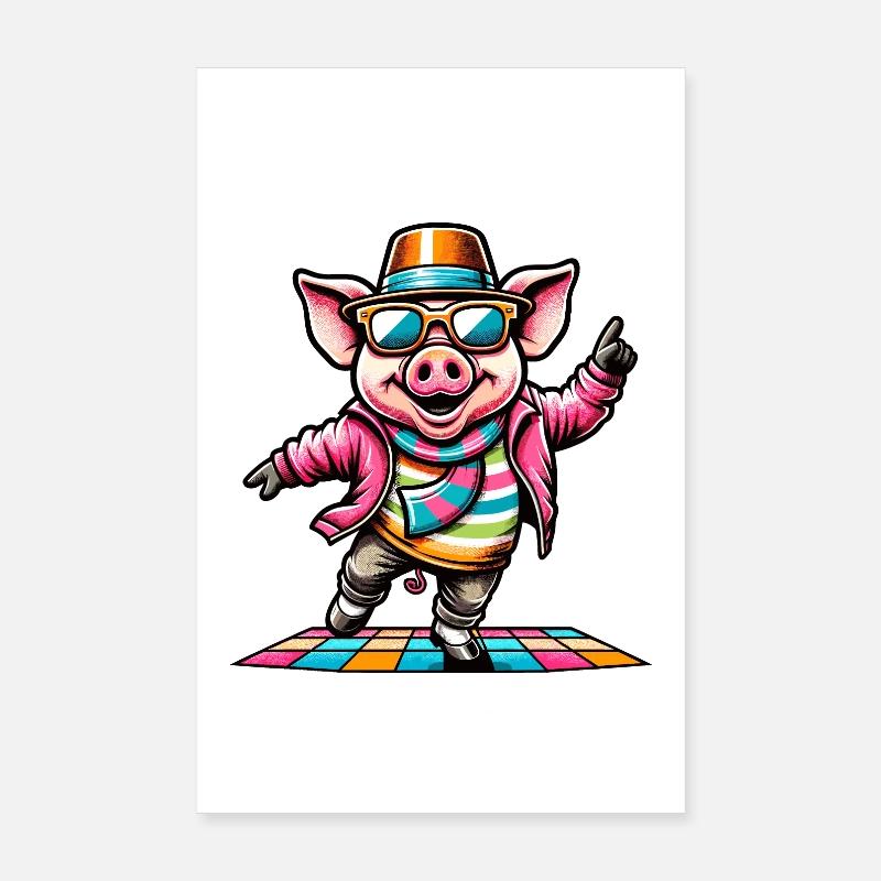 Funny Dance Sow Poster 20 x 30 cm