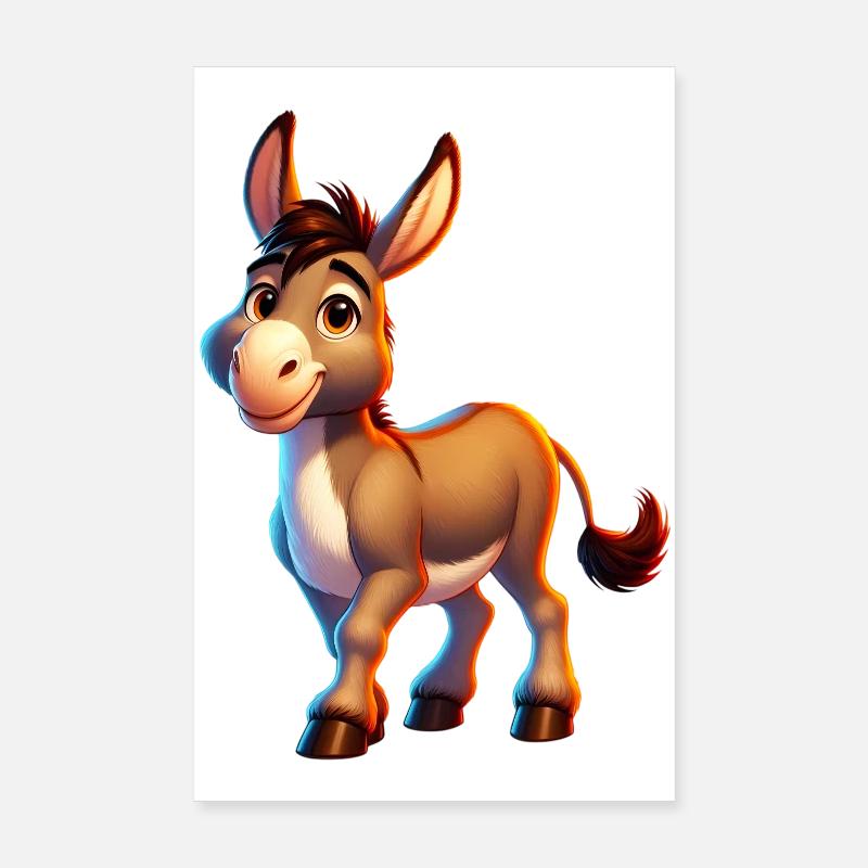Donkey Mule Poster 8" x 12" (20x30 cm)