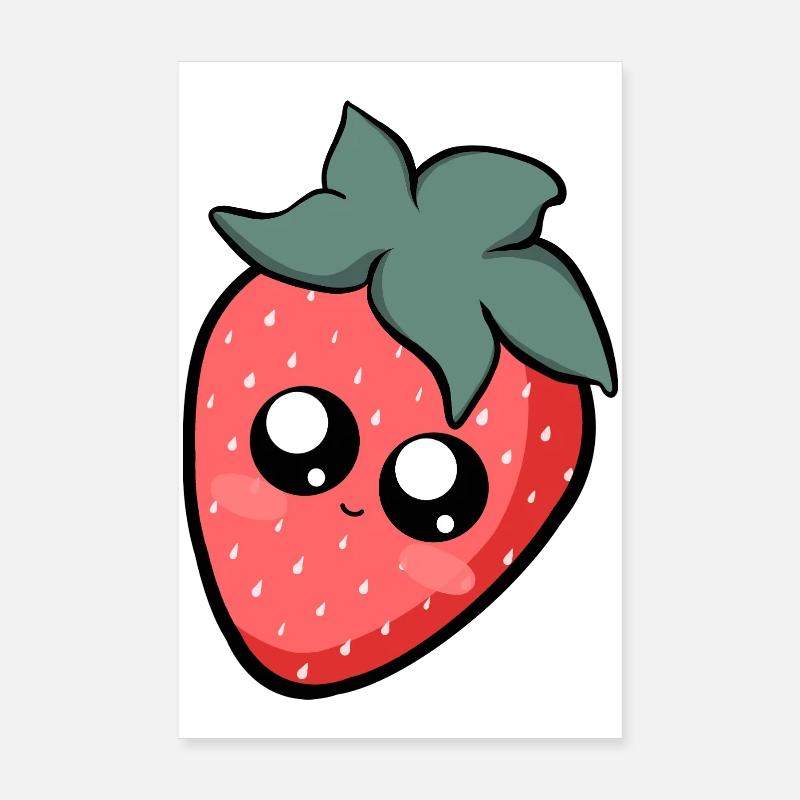 Fraise fruitée Poster 20 x 30 cm