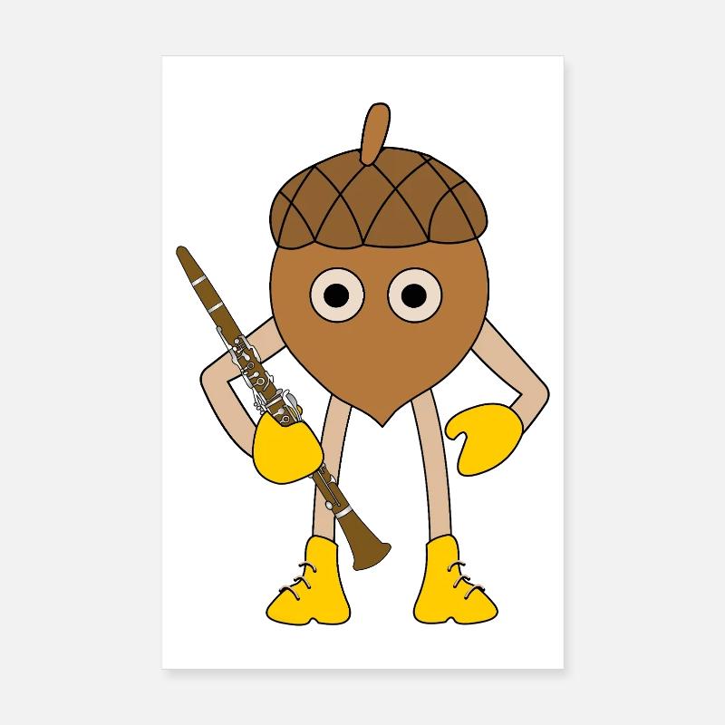Clarinet Nut Poster 8" x 12" (20x30 cm)