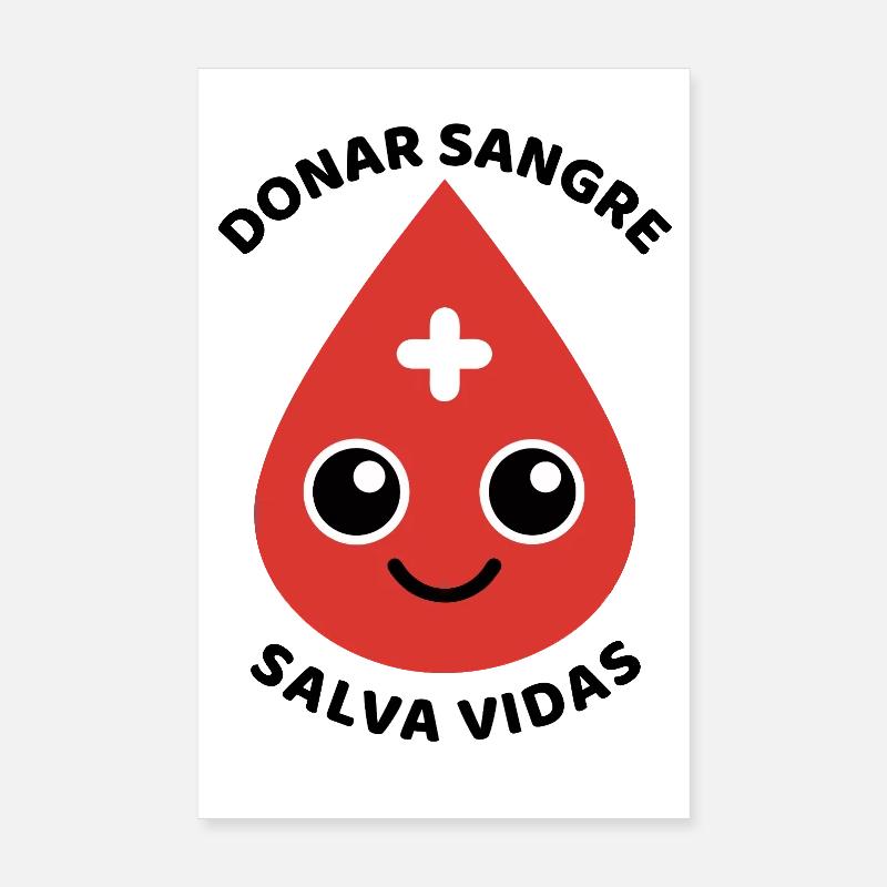 Goutte de sang au visage amical Poster 20 x 30 cm
