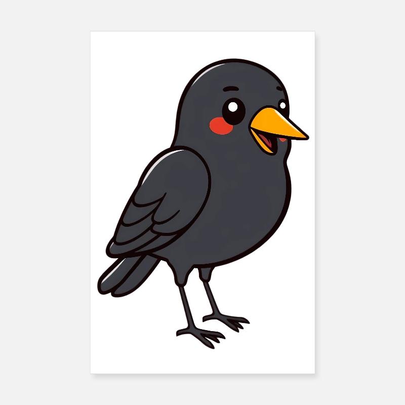 Amsel Vogel Poster 20x30 cm