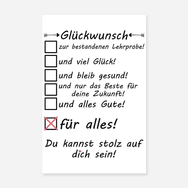Passed Teaching Sample Teaching Sample Congratulations Poster 8" x 12" (20x30 cm)